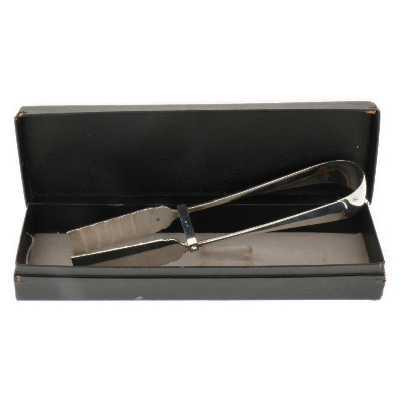 Asperge tang in originele etui zilver.
