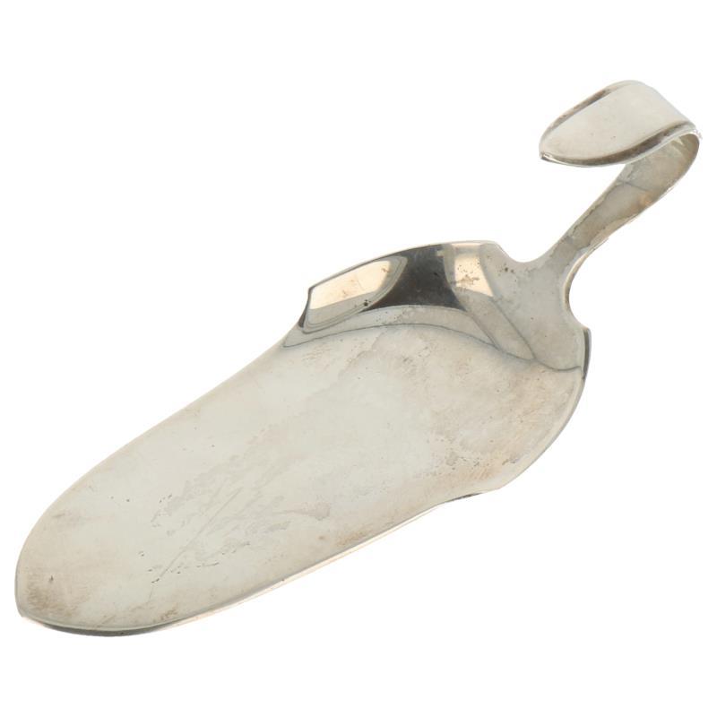 Gebakschep puntfilet model met omgeslagen handvat zilver.