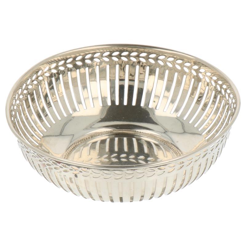 Pastille schaaltje ajour opengewerkt zilver.