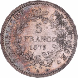 France. Third Republic. 5 Francs. 1875.