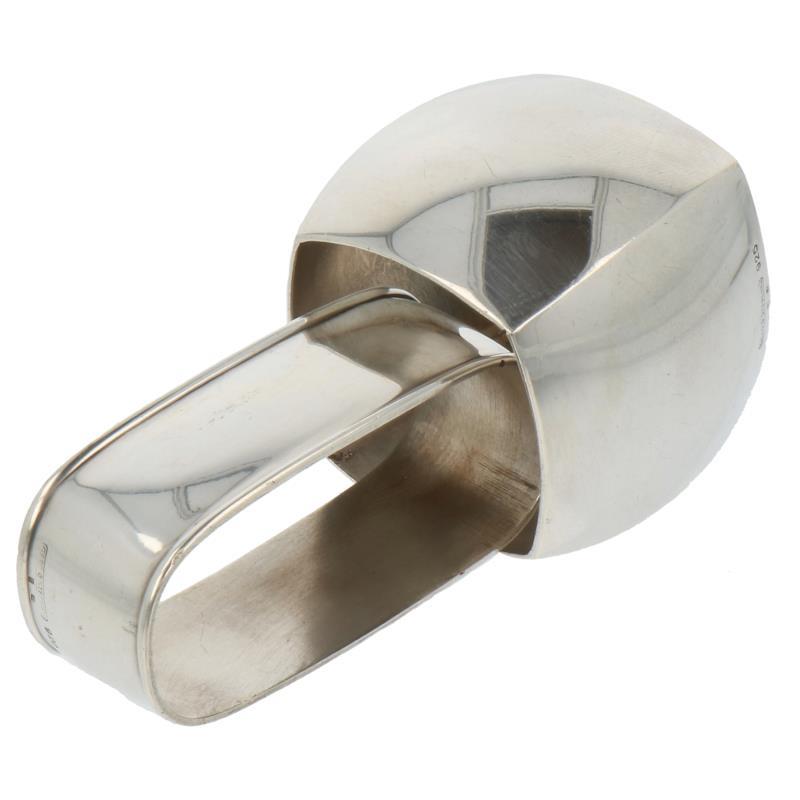 (2) Delig lot servet ringen zilver.