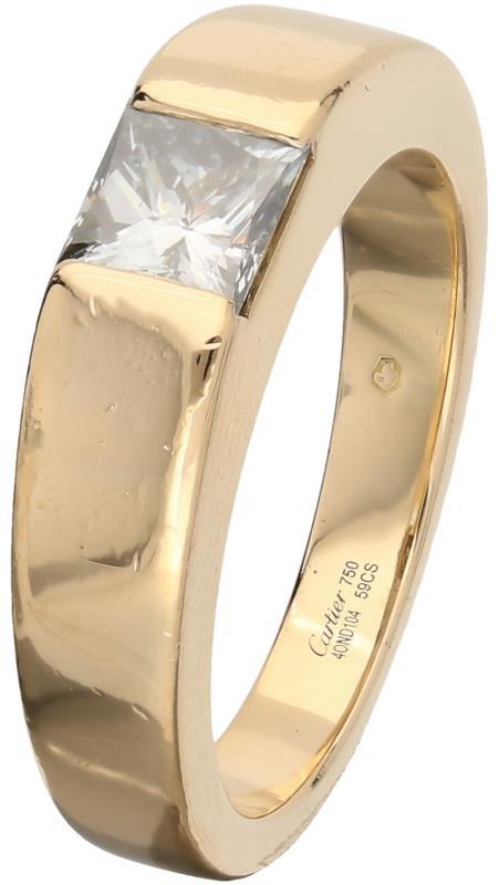 Cartier Tank Solitaire ring geelgoud, ca. 0.85 ct. diamant - 18 kt.