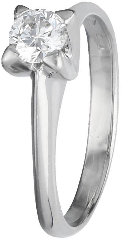 Chimento solitair ring witgoud, ca. 0.37 ct. diamant - 18 kt.