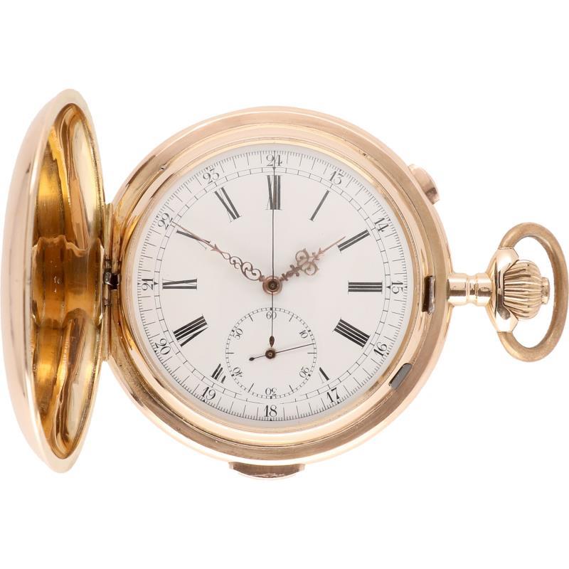 Chronograaf zakhorloge met kwartierrepetitie - Herenzakhorloge - Handopwindbaar.