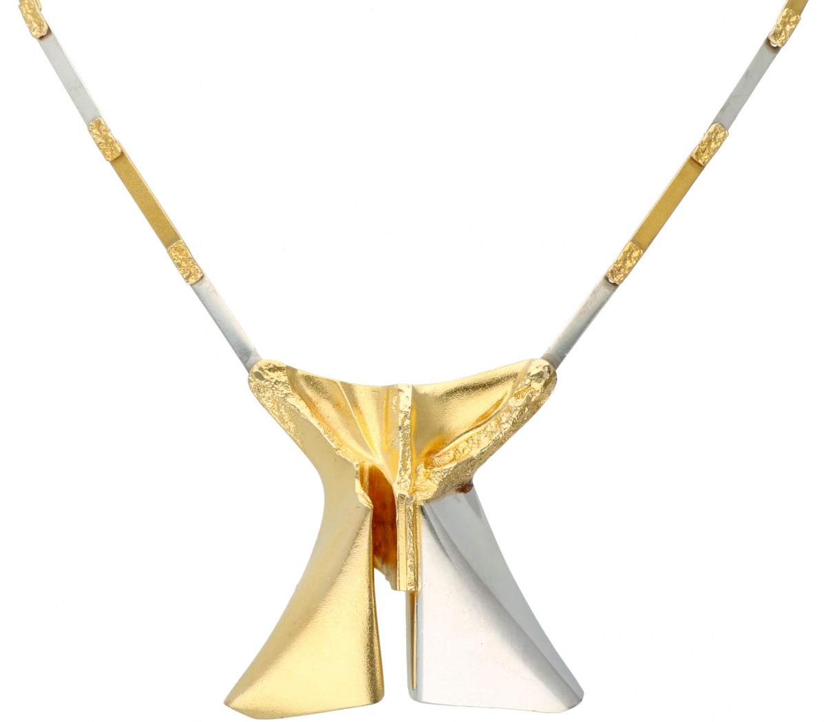 Bicolor gouden Lapponia design collier - 18 kt.