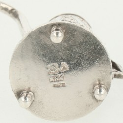 Miniatuur kannen zilver.