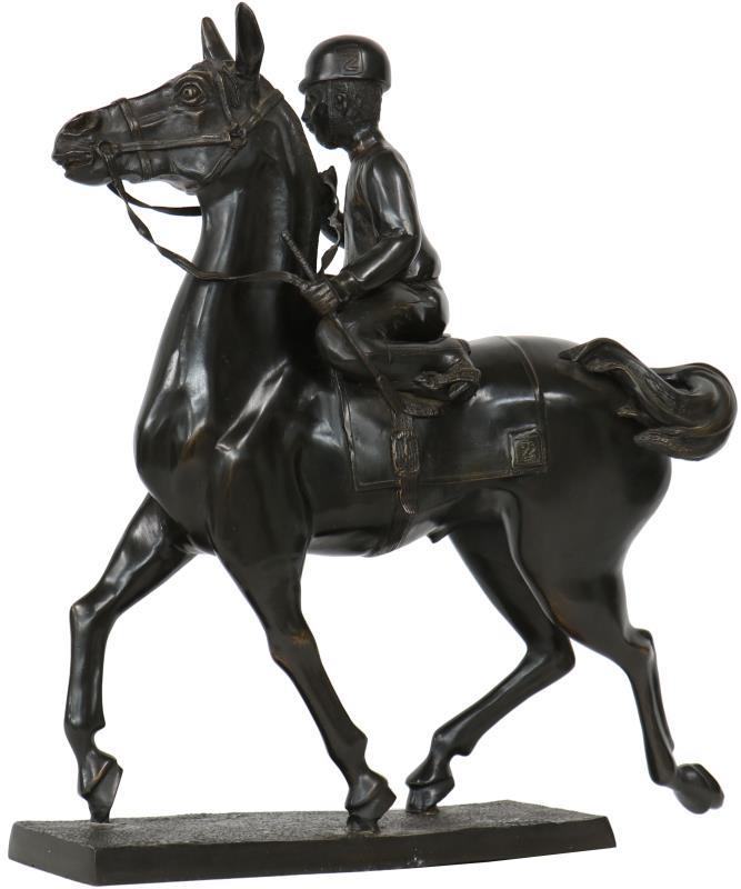 Bronzen ruiter te paard.