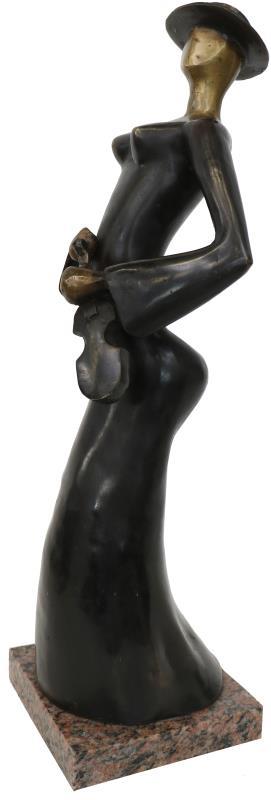 Bronzen Spaanse Violiste.