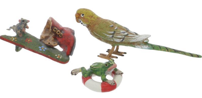 (3x) Miniaturen brons Fritz Bermann.