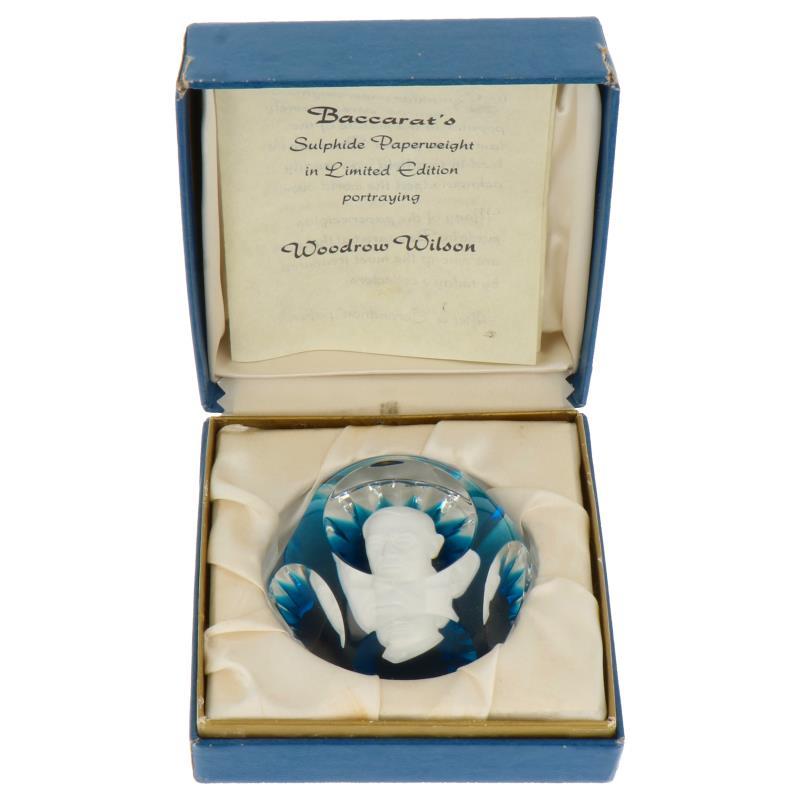Baccarat presse-papier. Woodroow Wilson.
