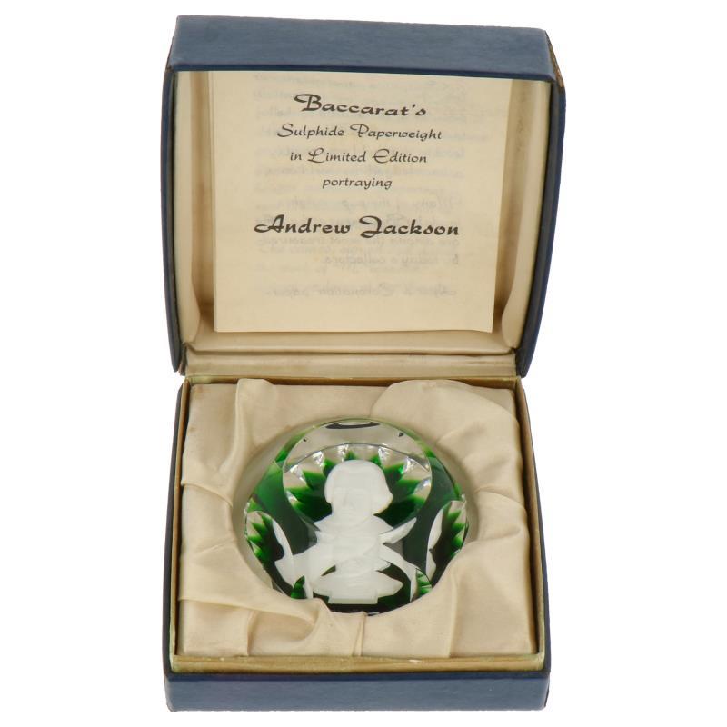 Baccarat presse-papier. Andrew Jackson.