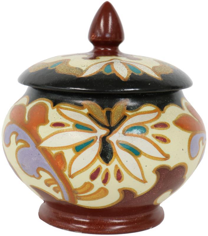 Gouds plateel dekselpot.