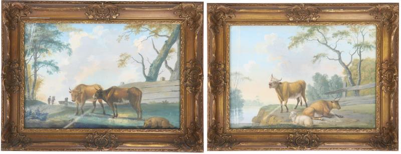 Tempera op papier Hollandse School ca. 1840.