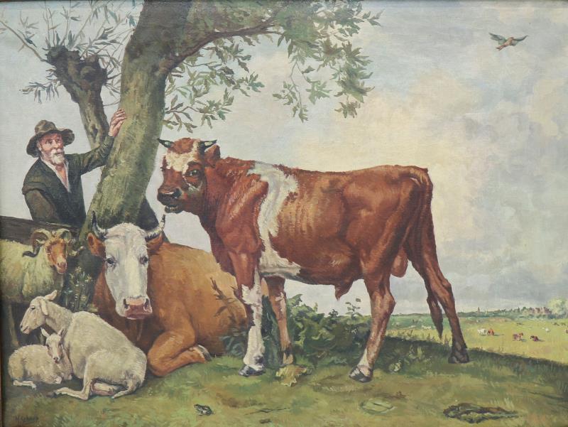Olieverf op doek Nederland Hendrik Schaap (1878 - 1955).