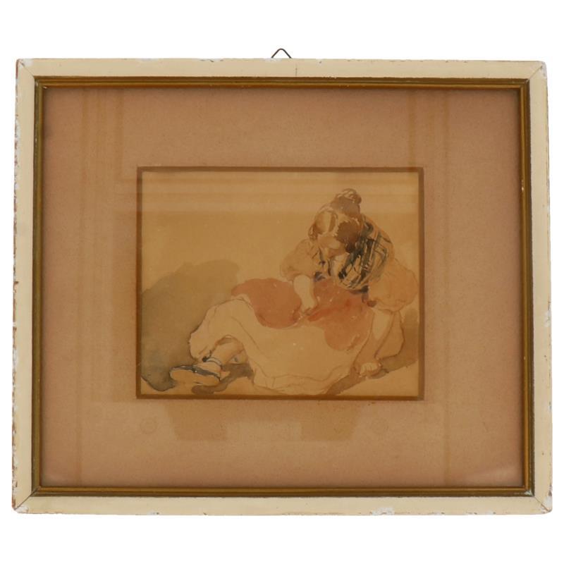 Aquarel op papier Peter Fendi (1796 - 1842).
