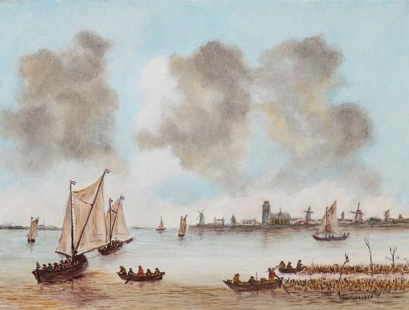 Hollandse School, 20ste eeuw. Gesigneerd "van Tongeren".