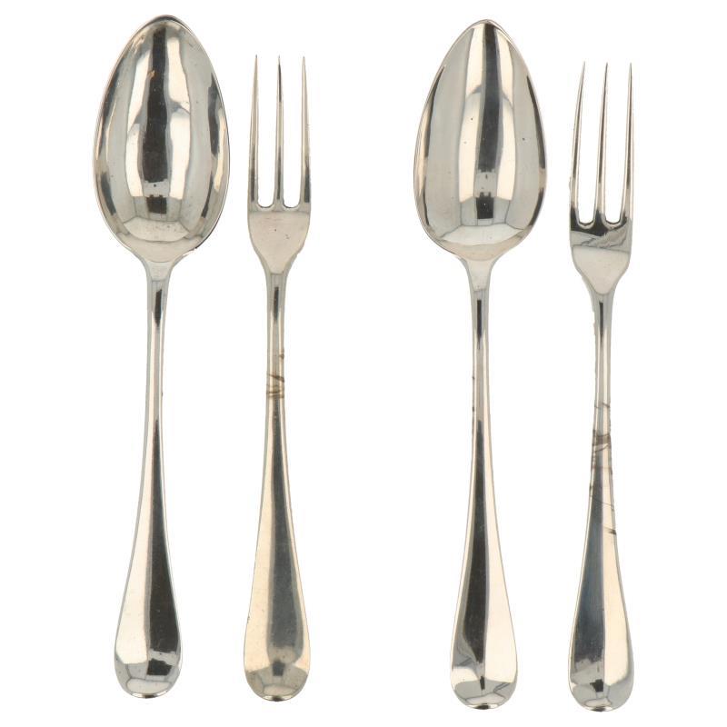Lepels + vorken zilver.