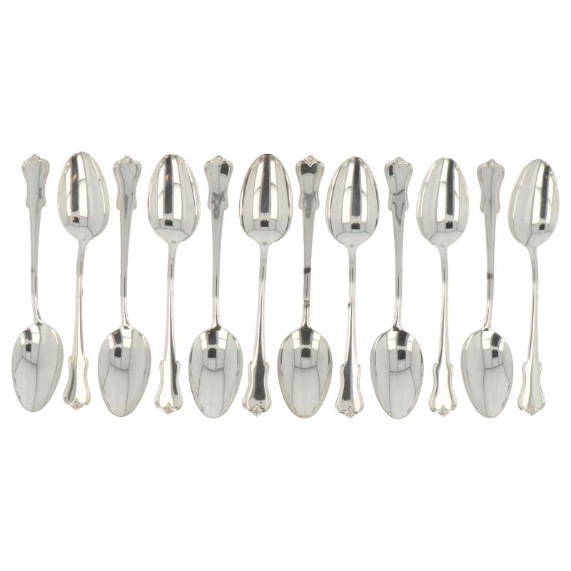 (12) Delige set diner lepels OKA zilver.
