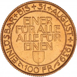 Switzerland. 100 Francs. 1939.