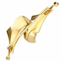 Geelgouden Monhof broche van de Belgische designer Simonne Muylaert-Hofman - 18 kt.