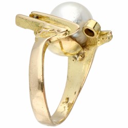 Geelgouden Monhof ring van de Belgische designer Simonne Muylaert-Hofman - 18 kt.