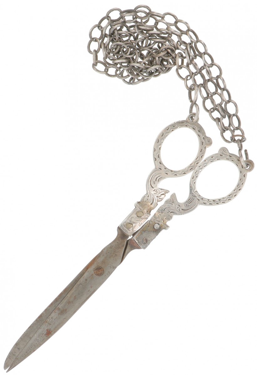 Fournituren schaar zilver.