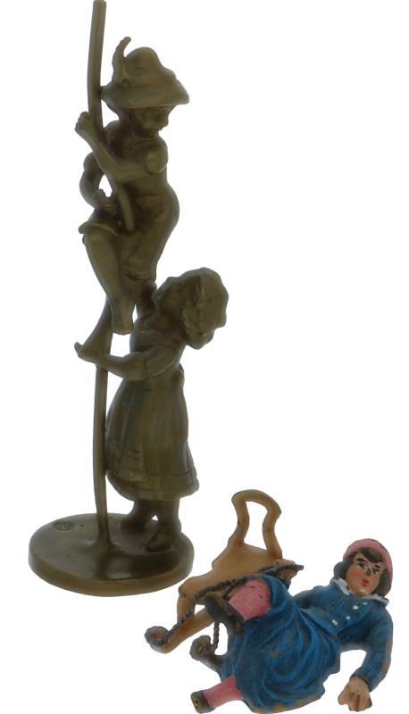 (2x) Miniaturen brons Fritz Bermann.