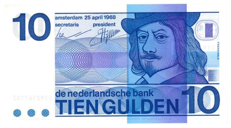 Nederland. 10 gulden. Bankbiljet. Type 1968. Frans Hals - UNC.