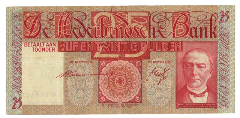 Nederland. 25 gulden. Bankbiljet. Type 1931. Mees - Zeer Fraai -.