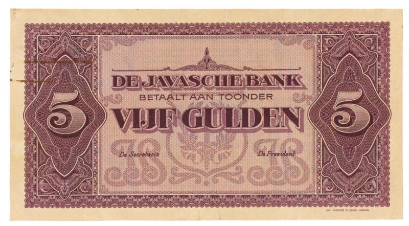 Netherlands - Indies. 5 gulden. Proofseries. Type 1925. Jan Pieterszoon Coen - Proof.