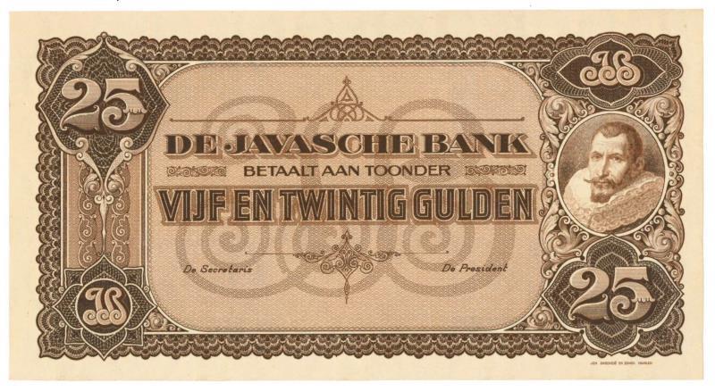 Netherlands - Indies. 25 gulden. Proofseries. Type 1925. Jan Pieterszoon Coen - Proof.