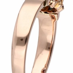 Rosegouden solitair ring, met granaat - 14 kt.