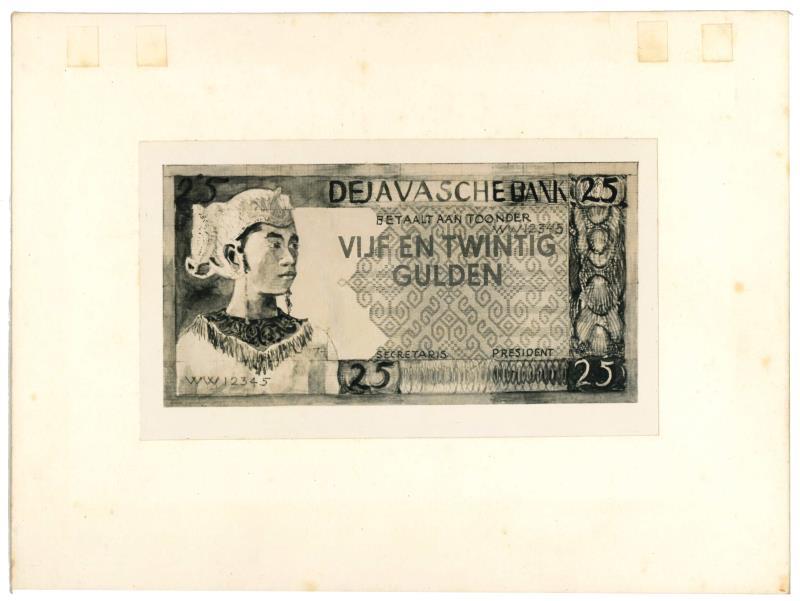 Netherlands - Indies. 25 gulden. Photos. Javanese dancers.