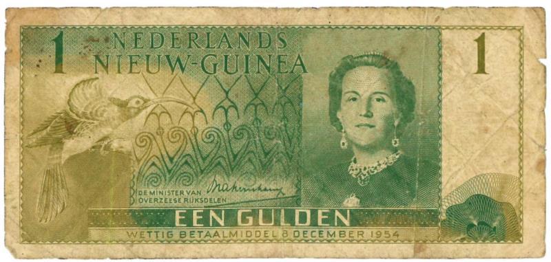 New Guinea. 1 gulden. Banknote. Type 1954. - Fine.