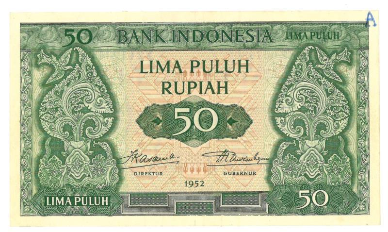 Indonesia. 50 Rupiah. Proofseries. Type 1952. - Proof.