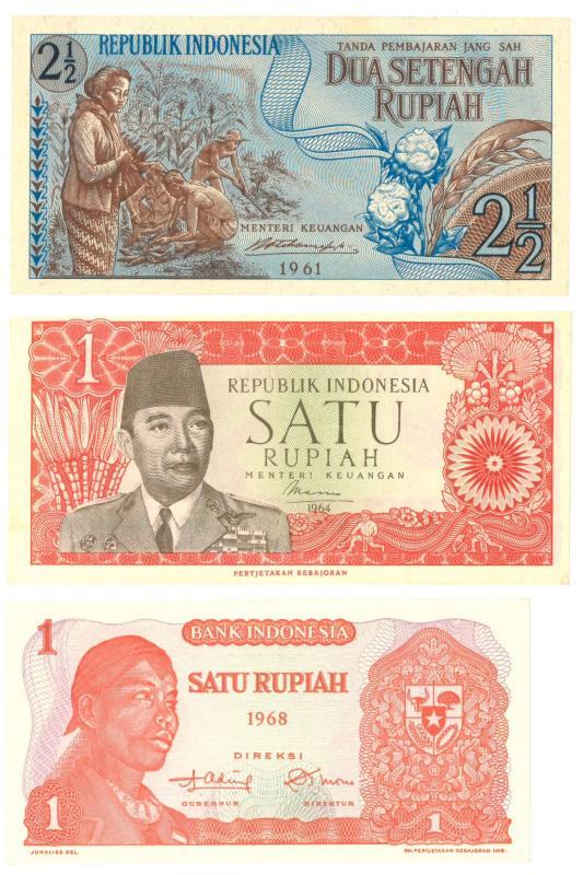 Indonesia. 1/2½ Rupiah. Banknote. Type 1964-1968. - Extremely Fine.