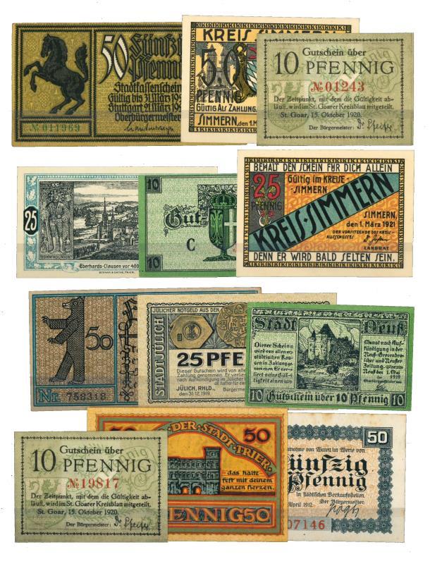 Duitsland. Diverse. Noodgeld. Type Ca. 1920. - UNC.