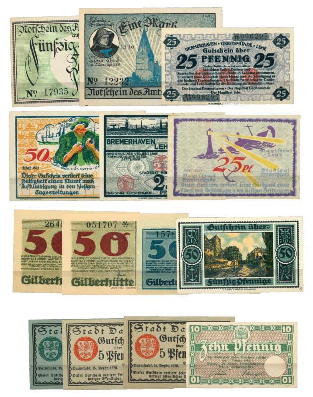 Duitsland. Diverse. Noodgeld. Type Ca. 1920. - UNC.