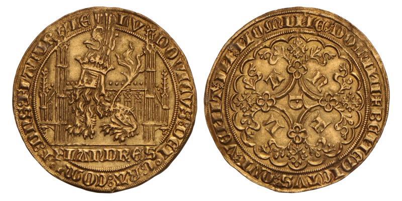 Vlaanderen. Gehelmde gouden Leeuw. Delm. 460  z.j. UNC.