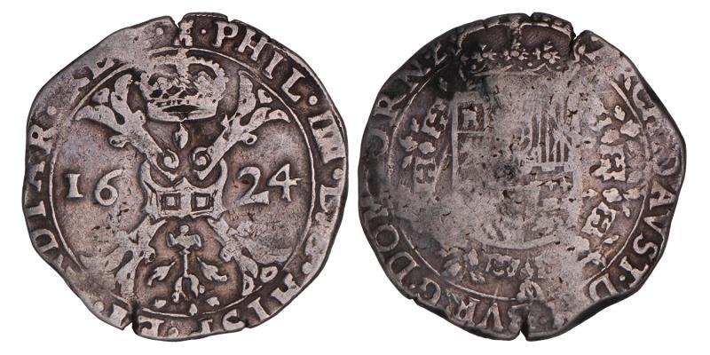 Patagon Philips IV Doornik 1624. Fraai.