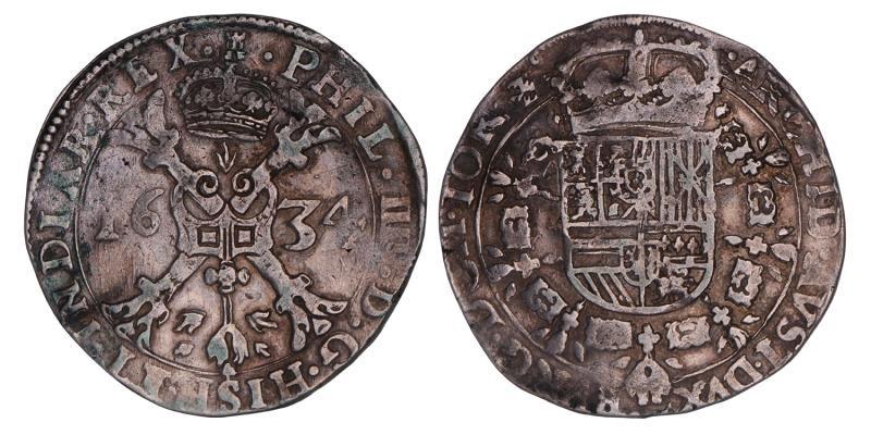 Patagon Philips IV Doornik 1634. Zeer Fraai +.