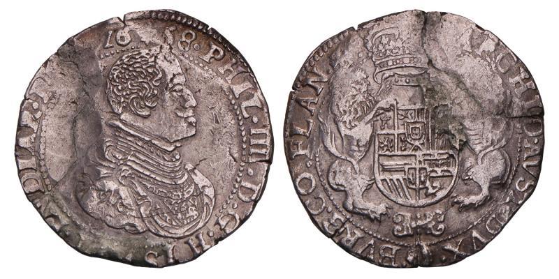 Dukaton Filips IV Vlaanderen 1658. Zeer Fraai.