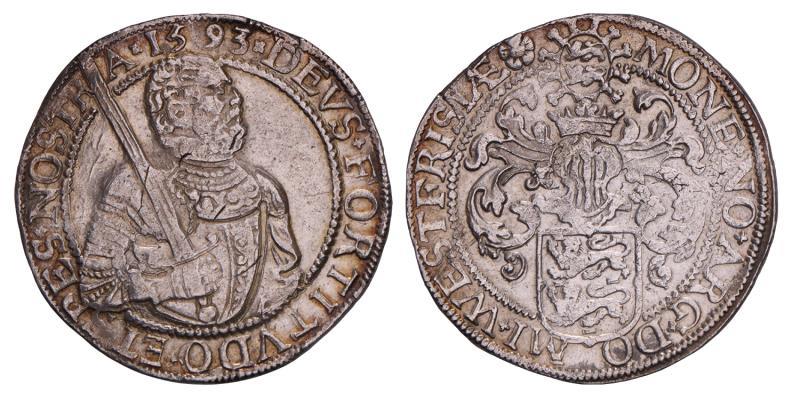 Prinsendaalder Utrecht 1593. Fraai / Zeer Fraai.