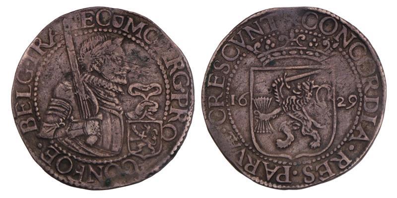 Nederlandse rijksdaalder Utrecht 1629. Zeer Fraai +.