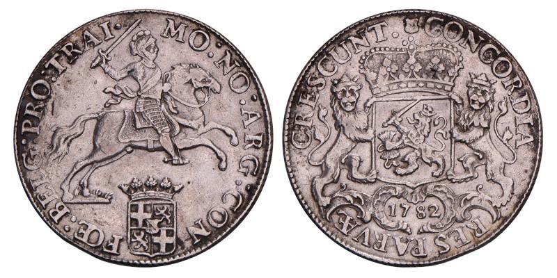 Dukaton of zilveren rijder Utrecht 1782. Zeer Fraai +.