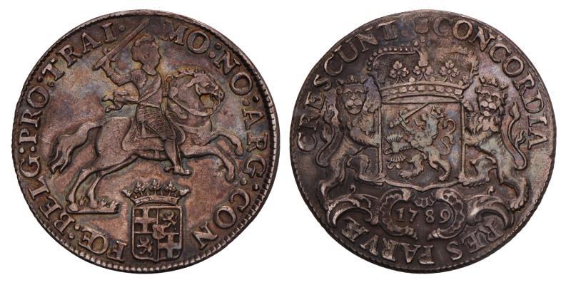 Dukaton of zilveren rijder Utrecht 1789. Zeer Fraai.