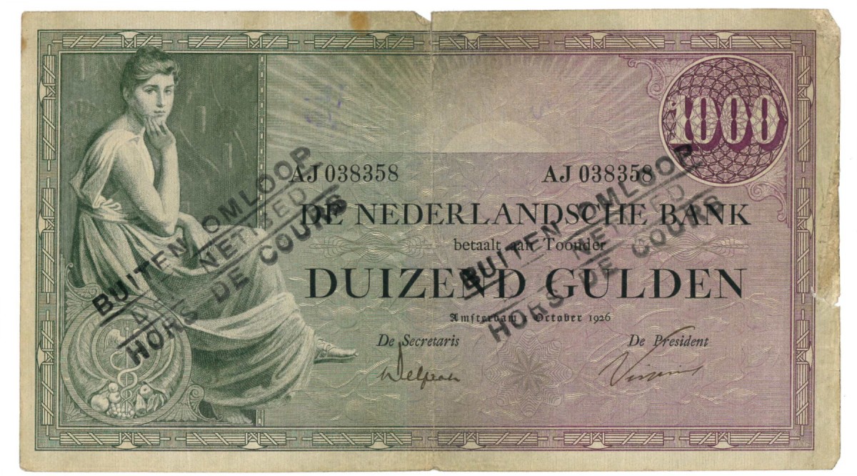 Nederland 1000 gulden Bankbiljet Type 1926 Grietje Seel - Fraai -