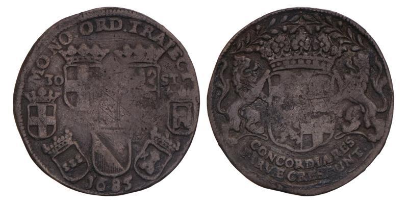 30 Stuiver Utrecht 1685. Fraai +.