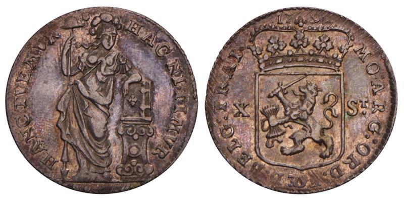 10 Stuiver Utrecht 1792. Zeer Fraai / Prachtig.