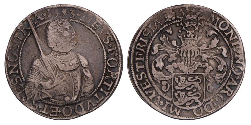 Prinsendaalder West-Friesland 1593. Fraai +.